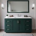 thumbnail image 3 of Wyndham Collection Miranda 66" Wood Single Bathroom Vanity in Nickel/Green, 3 of 6