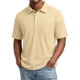 thumbnail image 2 of LIBRCLO Mens Polo Shirt with Pocket Short Sleeve Collar Casual Work Golf Shirts, 2 of 8