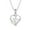 Silver, variant on Jewelry VerPetridure Love Letter Love Heart Pendant Necklace Gemstone Necklace