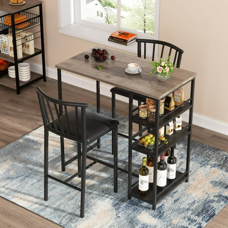 Lofka Dining Table Set, Fashionable Bar Table with Storage