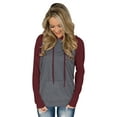 thumbnail image 2 of ADREAMLY Women Color Block Hoodie Casual Drawstring Long Sleeve Sweatshirt with Front Pocket, 2 of 5
