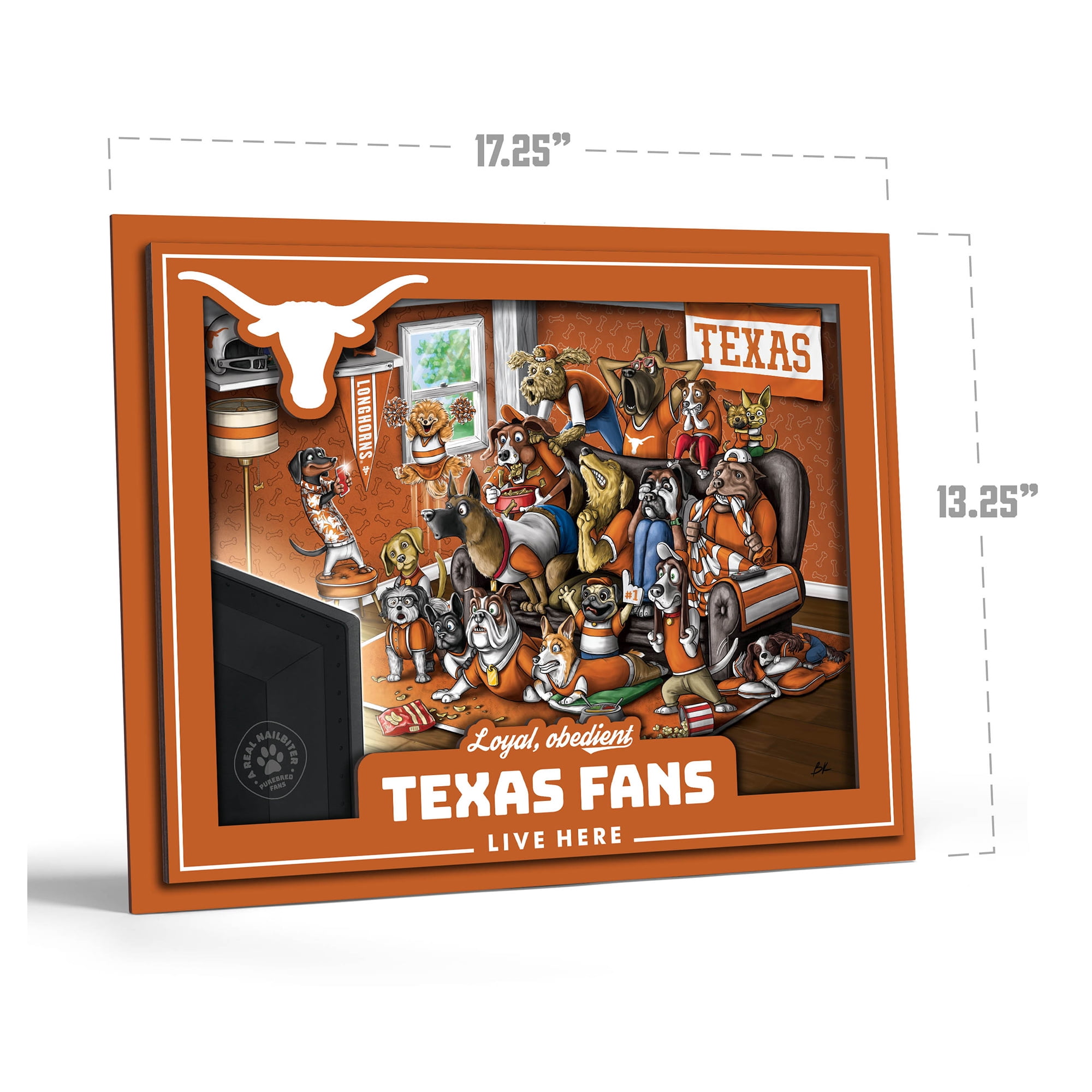 IDNA Texas Longhorns 13.25" x 17.25" Purebred Fans Wall Art