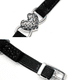 thumbnail image 3 of Collar ajustable para gatos Desiderio de terciopelo suave y seguro con dije de corazón de cristal y cascabeles, 3 of 5