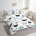 thumbnail image 3 of Erosebridal Ocean Whale Bedding Twin Size, Vintage Helicopter Bedding Sets Twin Size, Cute Animal Reversible Bed Set, Lightweight Bedroom Decorative, 7pcs, 3 of 6