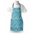 thumbnail image 4 of Cloud Apron, Hand Drawn Sky View Interlacing Repetitive Cloud Pattern, Unisex Kitchen Bib with Adjustable Neck for Cooking Gardening, Adult Size, Cadet Blue Pale Blue, by Ambesonne, 4 of 4