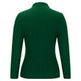 thumbnail image 5 of Jjayotai Women's Turtleneck Sweaters, Long Sleeve Plus Size Cozy Cable Knit Tunic Sweater Tops Green L, 5 of 5