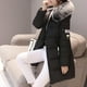 thumbnail image 2 of Chaqueta larga con cuello de piel para mujer, abrigos básicos gruesos, Parkas acolchadas de algodón, ropa de invierno, novedad de 2024, 2 of 5