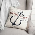 thumbnail image 3 of Creative Products Refuse To Sink Nautical 18 x 18 Spun Poly Pillow, 3 of 3