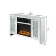 thumbnail image 5 of TV Stand with Electric Fireplace and Acrylic Faux Diamond, Silver, 5 of 5