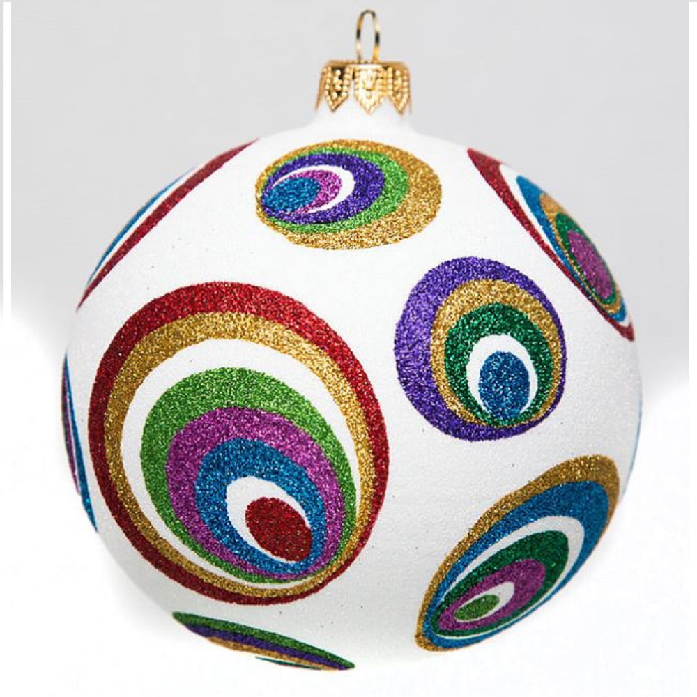 Details about   Art-Pol  Mirror Ball w Clear Petal Design Glass Christmas Tree Ornament  Poland 