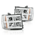 thumbnail image 2 of RVNI LED TUBE Projector Headlights For 2007-2013 GMC Sierra 1500 2500 3500 Headlamps, 2 of 6