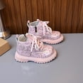 thumbnail image 5 of vokkrv Girls Cute Soft Boots Lace Up Side Zipper Ankle Booties for Toddler/Little Kid/Big Kid, 5 of 7