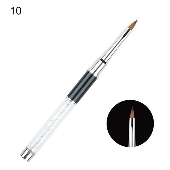 UDIYO Nail Liner Brush Handheld Ergonomics Handle Ultra Thin Glitter Brush Powder Nylon Gradient Pen Nail Art Brush for Manicure