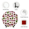 thumbnail image 4 of Cauagu Halloween Mouth Print Bone China Decorative Plate, Wall Mount Plate Holiday Decor Decorative Ceramic Plates with Stand Elegant Household Plates Decorative-10in, 4 of 6