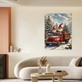 thumbnail image 6 of Vintage Christmas Red trucks and Christmas goblins Wall Art Paint Framed - Retro Xmas Festive Winter Holiday Christmas Wall Decor Canvas Print for Living Room Kitchen Bathroom Home Bedroom Decor, 6 of 9