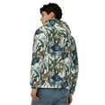 thumbnail image 4 of Goofa Hawaiian Style Pattern Mens Full-zip Hoodie, Zip-up Pullover Hooded Sweatshirt, Kangaroo Pocket Hoodie Ideal for Daily Wear, Travel, and Home-3X-Large, 4 of 5