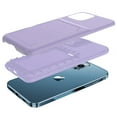thumbnail image 4 of for Cute iPhone 12 Case for Women with Credit Card Holder & Hidden Mirror, Two Layer Shockproof Heavy Duty Protection Cover Protective Wallet Case for iPhone 12, Lightpurple, 4 of 7
