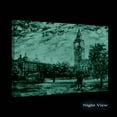 thumbnail image 2 of Startonight Canvas Wall Art Abstract - Black and White London City Red Accents Painting - Framed 24" x 36"&nbsp;, 2 of 6