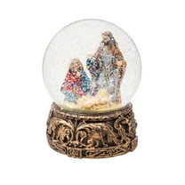 Evergreen Beautiful Christmas Nativity Scene Water Globe Table Top Decor - 4 x 6 x 4 Inches Indoor/Outdoor Decoration