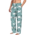 thumbnail image 2 of Uemuo whiter Snow bear Print Pattern Men's Wide Leg Palazzo Lounge Pants with Pockets Light Weight Loose Comfy Casual Pajama Pants-XX-Large, 2 of 9