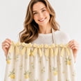 thumbnail image 4 of Farmhouse Floral Oven Curtain, Ruffle Trim with Ribbon Ties, Decorative Stove & Cabinet Dust Cover, Rustic Style Kitchen Decor for Cottage Home, 4 of 6