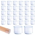 thumbnail image 1 of 32 tapas para patas de silla redondas de plástico transparente de 25 mm, adecuadas para mesas redondas y patas de sillas con un diámetro de 25 a 27 mm, 1 of 1