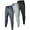 Black-Dark Gray-Light Gray, variant on RPOVIG 3 Pack Men's Athletic Jogger Workout Running Sweatpants Casual Baggy Pants with Zipper Pocket and Drawstring