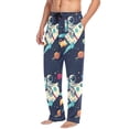 thumbnail image 2 of FORMRS Mens Pajama Pants with Pockets Sleepwear Lounge Bottoms Sizes S-2XL, Rocket Pattern, 2 of 7