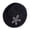 Black, variant on British Flower Beret Hat Soft Polyester Fabric Casual Elegant Design