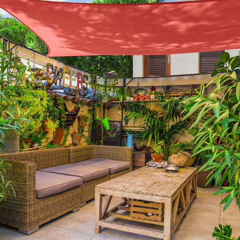 Outdoor Shade Sails, 8' x 12' Sun Shade Sail UV Block Canopy for