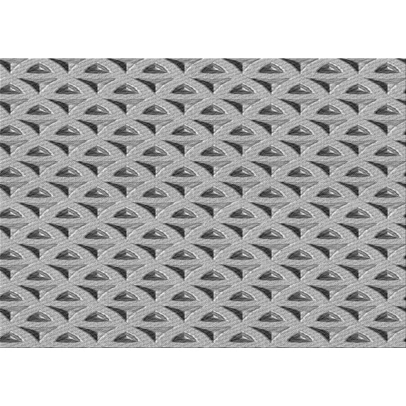 Ahgly Company Machine Washable Indoor Rectangle Transitional Silver Gray Area Rugs, 8' x 12'