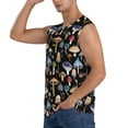 thumbnail image 3 of Xecao Mushrooms and Autumn Leaves Print Men's Tank Top: Sleek Sleeveless Tee for Casual Sports and Beach Occasions-X-Large, 3 of 7