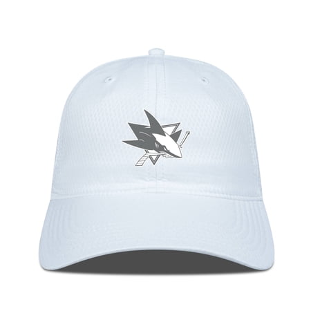 Men s Levelwear White San Jose Sharks Matrix Slate & Snow Unstructured Adjustable Hat