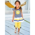 thumbnail image 2 of Baby Girls Summer Clothes Casual Clothing Suit Short Sleeve Striped T-Shirt+Pants, 2 of 6