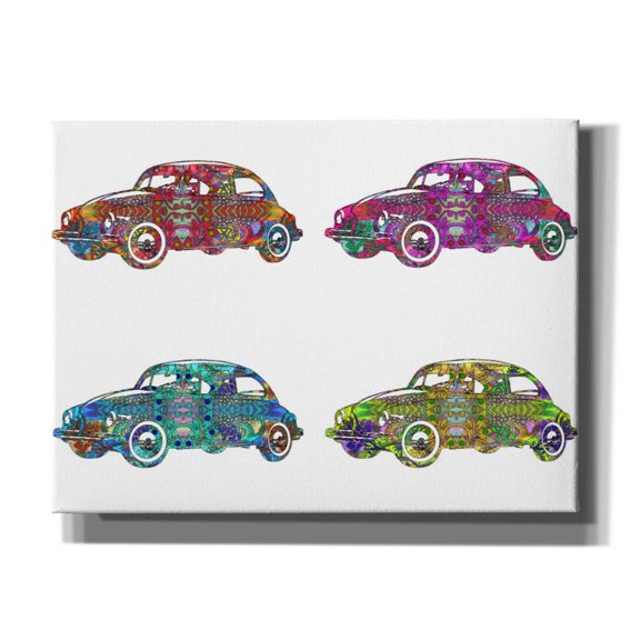 Epic Graffiti '4 Vw's' by Dean Russo, Giclee Canvas Wall Art, 54"x40"
