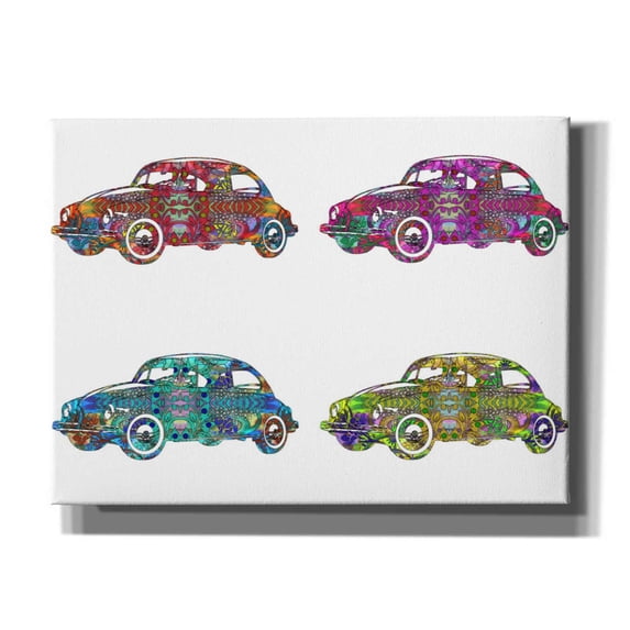 Epic Graffiti '4 Vw's' by Dean Russo, Giclee Canvas Wall Art, 54"x40"