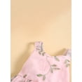 thumbnail image 4 of Bagilaanoe Newborn Summer Outfits Baby Girl Rompers Dress Flower Embroidery Sleeveless Bodysuits 3M 6M 9M 12M 18M Infant Patchwork A-line Dresses, 4 of 9