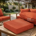 thumbnail image 5 of Pakunoda 24" X 24" Patio Furniture Cushion Covers, Waterproof Outdoor Deep Seat Cushion Replacement Slipcovers, Outdoor Cushion Covers with Zipper for Patio Furniture, Orange, 5 of 7