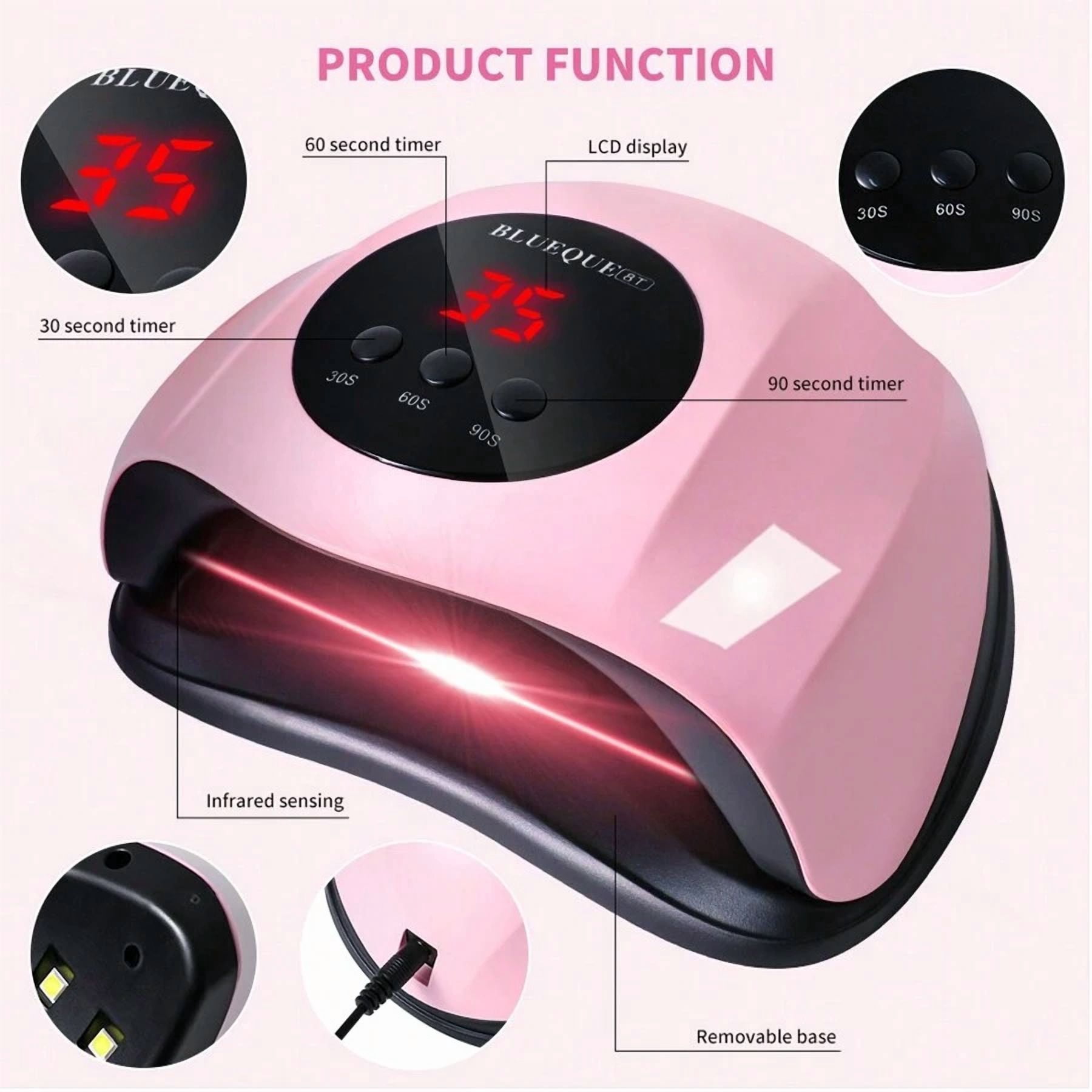 UV LED Nail Lamp, Faster Nail Dryer For Gel Polish ,Professional Gel UV Light For Nails With 3 Timers & Auto Sensor, Gel Polish Light Nail Curing Lamp With LCD Screen For Salon And Home