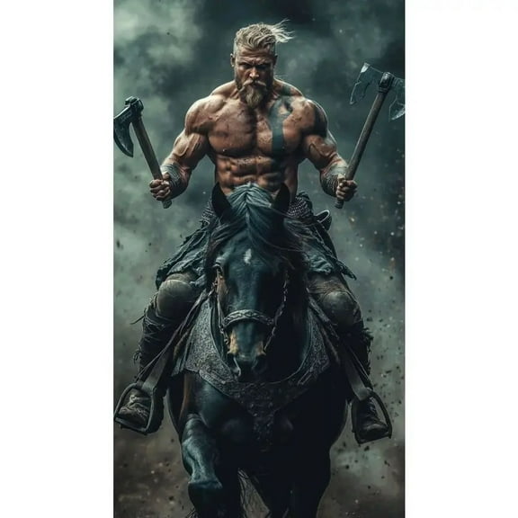 Diamond Painting Kits for Adults, Vikings 5D DIY Diamond Art Kits Full Drill Diamond Dots for Gift Wall Decor and Relaxation Gem Arts