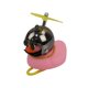 thumbnail image 2 of Pato Decorativo Rosa Con Casco Cromado Plateado, 2 of 4