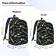 thumbnail image 2 of Balery Colorful Skateboard Mochila Clásica Impresa Básica para Viaje, Mochila Escolar Resistente al Agua, Mochila de Lona con Correas Ajustables-Medium, 2 of 5