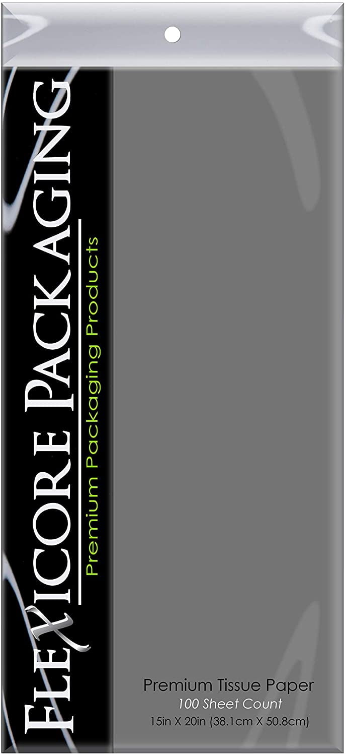 Flexicore Packaging Gray Gift Wrap Tissue, (100 Rolls)
