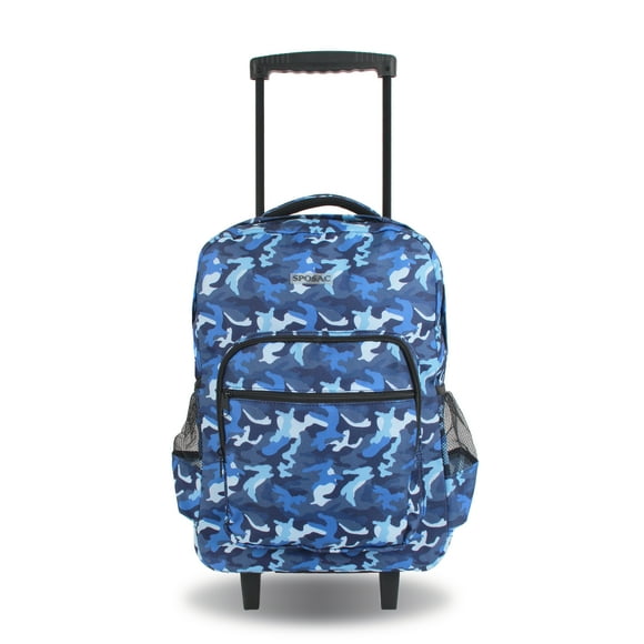 Mochila enrollable SPOSAC 19 unisex para la escuela y los viajes, camuflaje