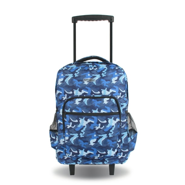Mochila enrollable SPOSAC 19 unisex para la escuela y los viajes, camuflaje