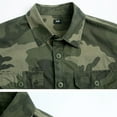 thumbnail image 4 of Aloohaidyvio Men's Outdoor Lightweight Jackets Long Sleeve Camo Printed Button Down Shirt Coat, 4 of 5
