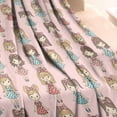 thumbnail image 3 of Doll Princess Pattern Blanket,Comfortable Soft Flannel Throw Blanket,All Season,Warm Lightweight Blankets for Sofa Bed Couch Living Room Chair,30"x40", 3 of 4