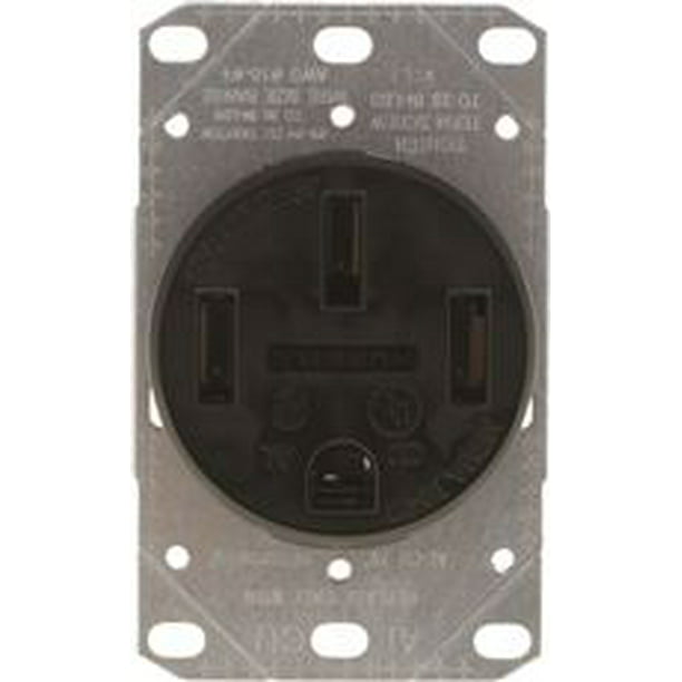 Range And Dryer Receptacle 50 Amp 3 Pole 4 Wire Black
