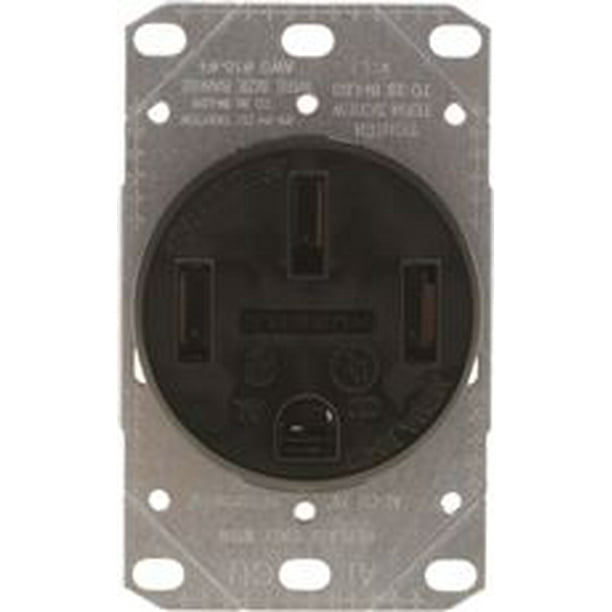RANGE AND DRYER RECEPTACLE 50 AMP 3 POLE 4 WIRE BLACK