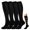 Black, variant on 4 Pairs Halloween Compression Socks for Women & Men Circulation 15-20 mmHg - Better Blood Flow, Swelling , Best Support for Medical, Running, Nursing